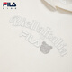FILA Children's Sweater 2026 Spring New Girls' Casual Loose Hooded Top for Medium and Large Children Cloud White-WT 160