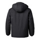 Mark Huafei quilted and thickened hooded cotton jacket for men 25 winter new style cotton jacket to keep warm and lock the temperature of the cotton jacket, comfortable cotton jacket, black L