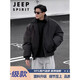 JEEP SPIRIT Jeep black flight jacket down jacket men's silhouette short work jacket cleanfit American handsome black down cotton M L (height 165-170C weight 110-125Jin Jin is equal to 0.5 kg)