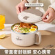 Tuojin imported quality 304 stainless steel instant noodle bowl from Germany with lid for dormitory students convenient bowl instant noodle artifact rice off-white multi-purpose bowl large size 1350ml