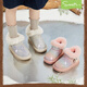 Snaffy children's snow boots girls' cotton shoes plus velvet and thickening winter warm baby crystal princess cotton boots pink 31