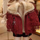 TIANFAN Winter Girls Jacket Mother-daughter Parent-Child Clothes 2025 New Winter Style Western Style Overcome Imitation Fur Top Red Follow and add to Favorite to get a pendant 175 Mom L size 105-120 Jin Jin is equal to 0.5 kg