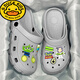 G.duck children's shoes children's slippers boys 2025 new summer soft bottom clogs boys outer wear non-slip beach shoes gray 36
