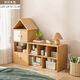 Fantasy children's bookshelf floor-standing locker classroom student storage locker bedside wall combination lattice cabinet low bookcase imitation solid wood color bedside single style 40x24x123CM