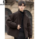 利郎（LILANZ）男士立领轻薄羽绒服25新款情侣白鸭绒外套短款青年冬季加厚防寒服 洋葱紫色 新国标90白鸭绒 M (约85-115斤)