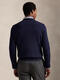 LAUREN RALPH LAUREN Men's Classic V-neck Wool Sweater Wool Luxury Business Commuting Warm Pullover Casual Fashion Sweater Navy/Hunter Navy S