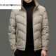 EMPORIO ARMANI Armani Winter Casual Lightweight Down Jacket Men's Stand Collar Thickened Warm Jacket Trendy Korean Men's Duck Down Khaki L 175 Suitable for 116-135 Jin Jin equals 0.5 kg