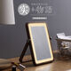Solid wood LED desktop makeup mirror foldable rechargeable desktop makeup mirror girls dormitory light mirror North American walnut