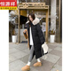 Hengyuanxiang 2026 new 90 white duck down down jacket for women winter fox fur collar hooded thickened knee-length mid-length coat Khaki yellow XS 90Jin Jin equals 0.5kg -110Jin Jin equals 0.5kg