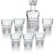 Baccarat crystal glass LOUXOR whiskey bottle + 6 Luxor crystal cups European wine glasses and set transparent transparent