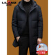 LILANZ пуховик мужской зимний новый повседневный мужской средней длины с капюшоном зимняя утепленная теплая мужская куртка черный M 170/88A