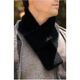 Men's Japanese retro all-match short scarf black 77cm (material imitation mohair)