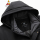Scarecrow Fat Brother 2025 Winter New Men's Removable Liner Down Jacket Plus Size Fashion Casual Stand Collar Black 3XL 190