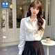 White shirt for women in spring and summer commuting long-sleeved professional wear white casual business ironing-free simple inner wear interview formal wear