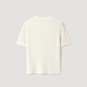 OVV2026 new spring and summer women's silk-cotton blended round neck casual and comfortable short-sleeved sweater ivory white S