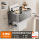 Cabei bathroom tissue box punched paper box toilet stainless steel storage rack toilet paper rack wall-mounted A1-gun gray storage toilet paper rack detachable