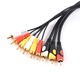 DZQJ Three pairs of three Lotus AV audio cables set-top box to TV three-color cable 3.5mm to 3RCA 3 Lotus audio cables Three pairs of three Lotus cables 1.5 meters No Specifications