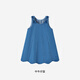 Ying's shopping mall same style children's clothing baby girl dress pure cotton denim vest dress summer daily children's dress medium denim blue 80 cm
