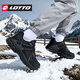 Lotto Lotto Men's Leather Waterproof and Velvet Sports Shoes 2025 Autumn and Winter New Outdoor Non-Slip Hiking Shoes Black (Leather and Velvet) 37