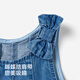 Ying's shopping mall same style children's clothing baby girl dress pure cotton denim vest dress summer daily children's dress medium denim blue 80 cm