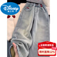 Disney Girls' Pants Spring and Autumn Style 2025 New Korean Style Children's Western Style Jeans for Girls and Big Children Spring Clothes Versatile Wide Leg Pants Jeans Spring and Autumn Style 120 cm
