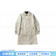 BURBERRY Solid Color Button Casual Straight Mid-Length Coat Men's Off-White Off-White One Size 50