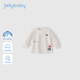 JELLYBABY Sweetheart girl pattern long-sleeved top 26 new spring style girls round neck T-shirt antibacterial and versatile for children