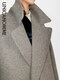 UNICA HOMME detachable fur one-collar wool tweed lapel coat amber beige coat S ready for delivery within 48 hours