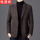 Hengyuanxiang high-end suit men's 2025 autumn and winter new business casual single suit warm woolen suit jacket for men