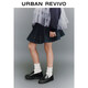 UR2026 Spring New Children's Clothing Girls Casual Elastic Waist Pleated Denim Skirt UGH860002 Indigo 110