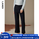 LANDI (LANDI) LANDI LANDI slim slim slightly flared trousers for women winter new navy blue suit pants drape navy S