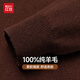 Hongdou semi-refined imitation machine washable 100% pure wool sweater men's autumn and winter V-neck sweater men's pullover bottoming sweater