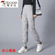 Woodpecker Down Pants Women's Outer Wear High Waist Thickened White Duck Down Slim Fit Bloomers Warm Casual Down Cotton Pants Winter Gray Lightning Pattern (Collection Gifted) M 85-110Jin Jin is equal to 0.5 kg