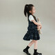 UTOUTO Big Ear Elephant Girls Lace Plaid Vest Skirt 2026 Spring New Sleeveless Casual Skirt 2633039 Gray Plaid Pre-sale second batch around late January 80