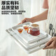 Xingfang Rectangular Large Tray Melamine Tea Tray Breakfast Tray Living Room Dried Fruit Fruit Tray Thickened Pine Medium Tray