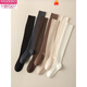 Modal stockings for women, extended over-the-knee socks, non-slip winter wool thigh socks, warm and thickened autumn and winter knee socks, off-white, 2 pairs M, one size fits all, 35-40/silicone non-slip/wool warm socks, 58c left