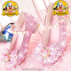 R.DUCKKIDS girls leather shoes Aisha single shoes 3 baby princess crystal shoes 5 students 6 girls 8 children catwalk performance high heels 990 flat pink size 26 inner length 16.8 cm