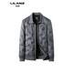 LILANZ Men's Down Jacket Autumn and Winter New 90 Duck Down Warm Threaded Lapel Workwear Casual Down Youth Trend Black 88177 Style 14XL (185)