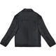 COACH FW24 Solid Color Point Collar Zipper Long Sleeve Leather Jacket Men's Black Black S