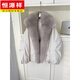 Hengyuanxiang 2026 New Big Fox Fur Collar Fur 90 White Goose Down Pie Overcome Young Medium Long Coat Jacket Down Jacket Beige S