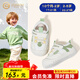 Inbemini children's toddler shoes 2026 spring new anti-collision boys' shoes female baby infant functional shoes beige green 19 inner length 13.5CM suitable for feet around 12.8CM