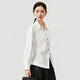 VIEA.ING shopping mall same style white shirt for women 2026 spring new style waist pleated shirt top white M