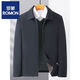 ROMON Dad Winter Jacket Middle-aged Men's Velvet Thickened Lapel Jacket Grandpa Winter Middle-aged and Elderly Men's Cotton Clothes Navy Velvet Thickened M 170 105Jin Jin is equal to 0.5 kg within