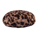 NEW ERA Leopard print warm trend beret for men and women, tortoise shell color, tortoise shell color S