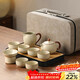 Shangyanfang Ru Kiln Travel Tea Set Portable Outdoor Camping Travel Kung Fu Tea Set Housewarming Business Gift Souvenir