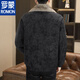 ROMON winter deerskin velvet jacket men's double-sided fur integrated velvet thickened windproof and warm leather jacket motorcycle jacket brown (velvet) double-sided thickened L (90-110Jin Jin is equal to 0.5 kg)