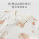 Wooden cotton infant long-sleeved jumpsuit spring and autumn baby pure cotton boneless harem home crawling clothes pajamas goose yellow Goose Paradise 59cm