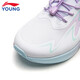 Li Ning Children's Spring and Summer Feiyun 3丨Reflective Running Shoes Youth Style Soft Breathable Low-top Casual Sports Shoes Standard White/Condensation Purple-2 33