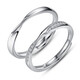 LAOLATU brand platinum couple ring for women PT950 platinum pair ring Spring Festival and New Year gift for girlfriend and wife, light luxury model-diamond model, free engraving