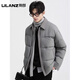 LILANZ official fake two-piece design 2025 new winter lapel light down jacket short men's warm jacket blue gray - flagship model M 100-120Jin Jin equals 0.5 kg